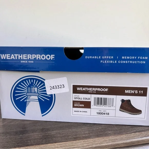WEATHERPROOF Men's Stoll Cold Lace Up Boot Size 11 #243323